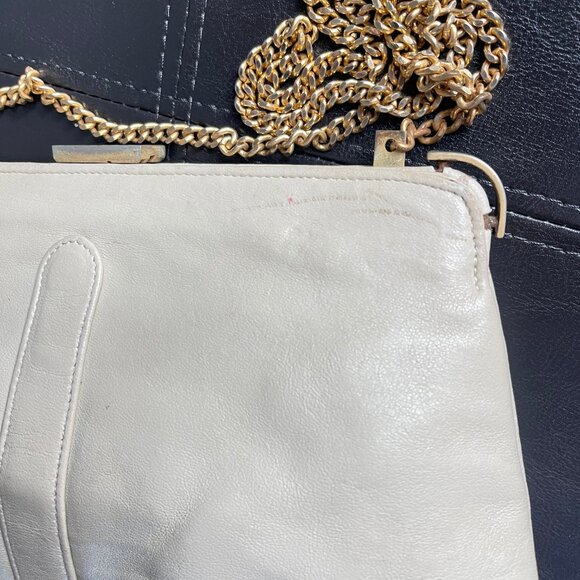 Bernard Nerson Paris crossbody bag David's Palm Beach made in France Milk color - Picture 6 of 9